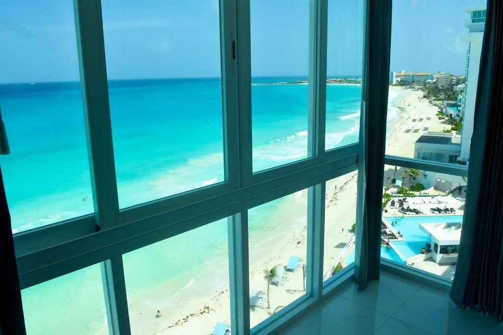 Estudio A Pie Playa, Increibles Vistas, Alberca, Gym, Jacuzzi, 3502 Cancun 0*,