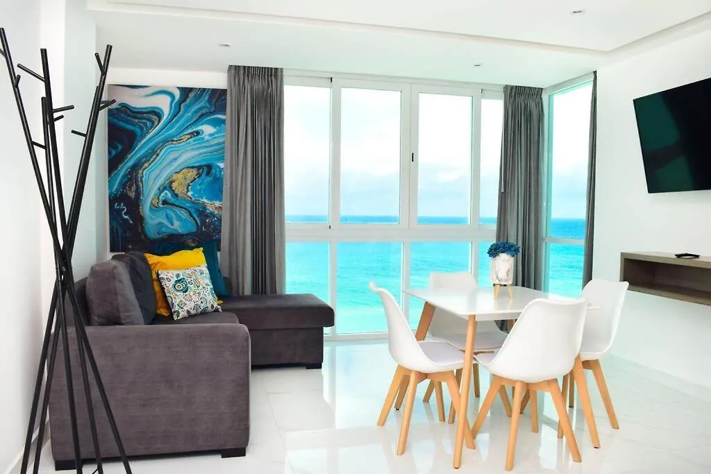 Estudio A Pie Playa, Increibles Vistas, Alberca, Gym, Jacuzzi, 3502 Cancun Mexico