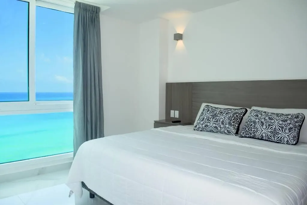 Estudio A Pie Playa, Increibles Vistas, Alberca, Gym, Jacuzzi, 3502 Cancun