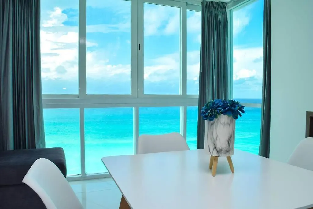 Apartment Estudio A Pie Playa, Increibles Vistas, Alberca, Gym, Jacuzzi, 3502 Cancun Mexico