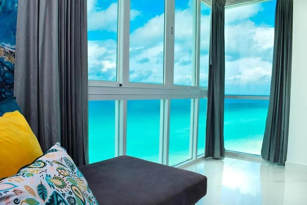 Estudio A Pie Playa, Increibles Vistas, Alberca, Gym, Jacuzzi, 3502 Cancun